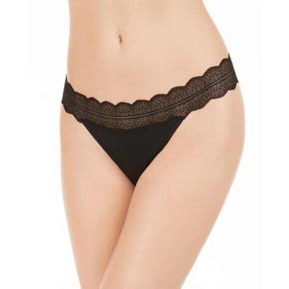 Set of 3 Calvin Klein assorted thong panty black/blue/black large - Picture 3 of 15